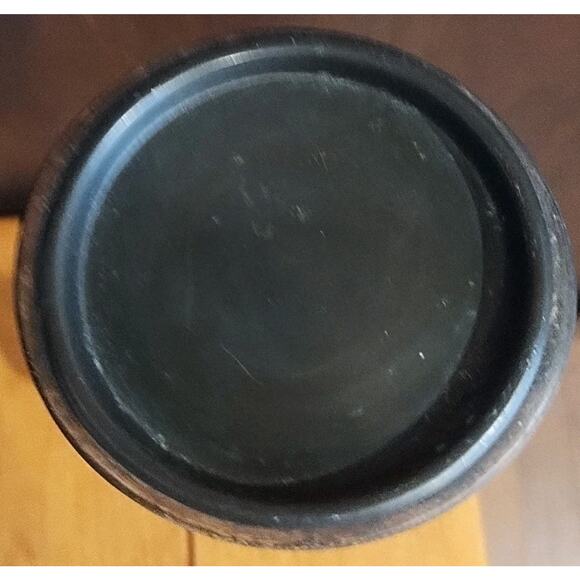 Wooden Candlestick Holder Column 15" Tall Dark wood Gold for 3" pillar candle - Picture 8 of 9